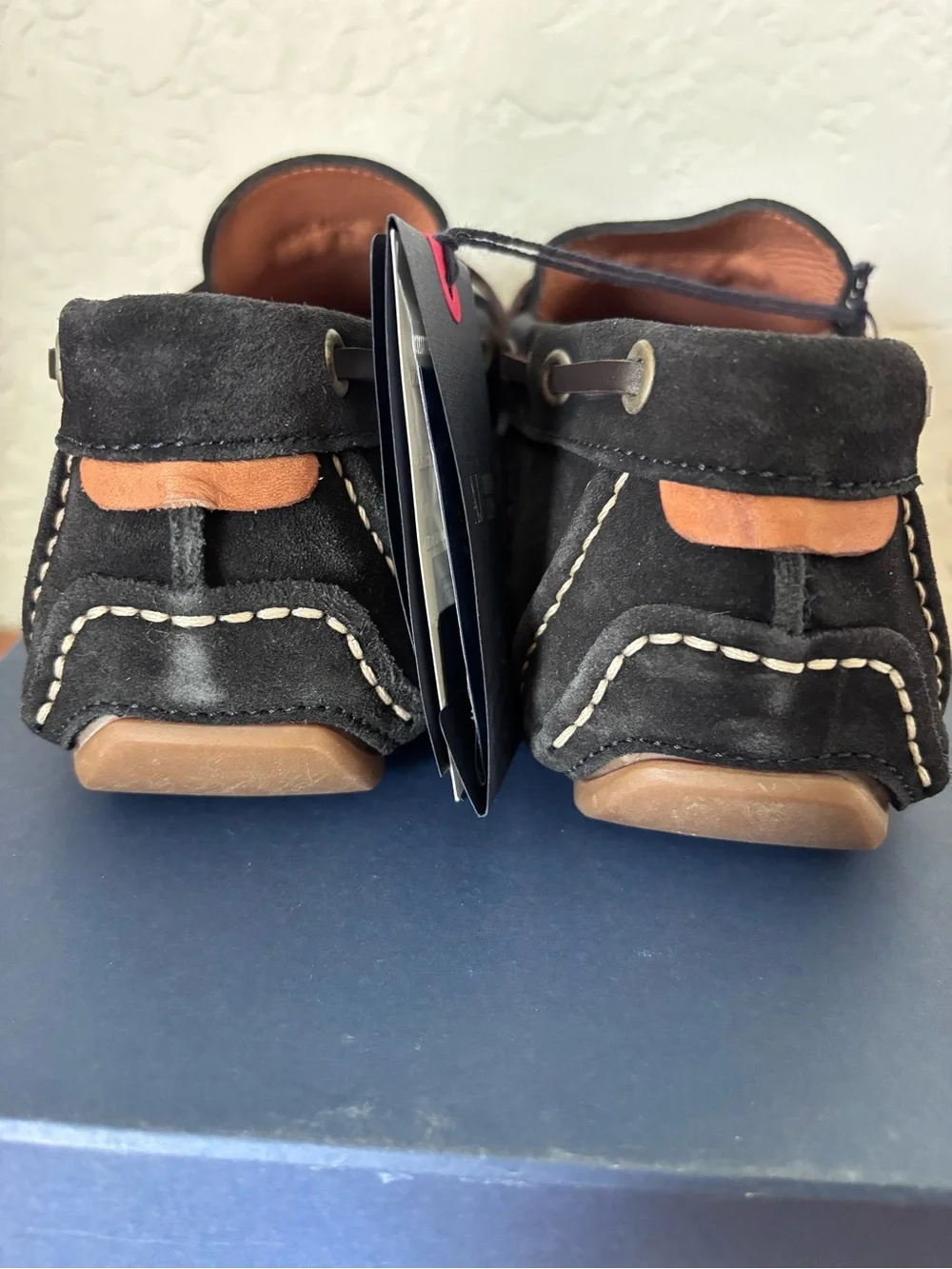 Armani Jeans Black Suede Tassel Driving Loafers